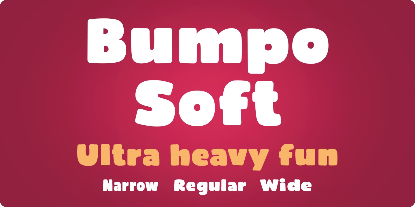 Пример шрифта Bumpo Soft